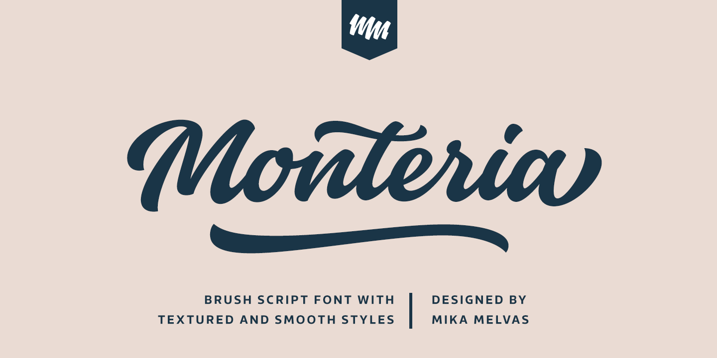 Пример шрифта Monteria #1